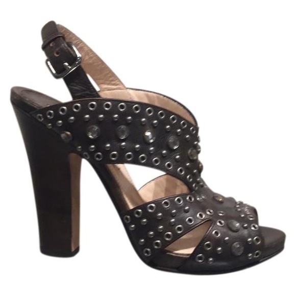 prada studded heels